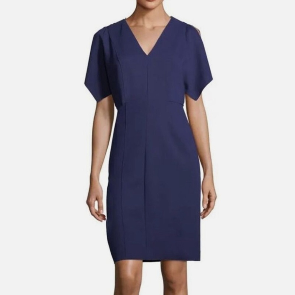 Elie Tahari Lourdes Cold-Shoulder Dress - Blue